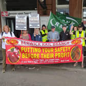 Group in Berwick supporting those on strike this week.