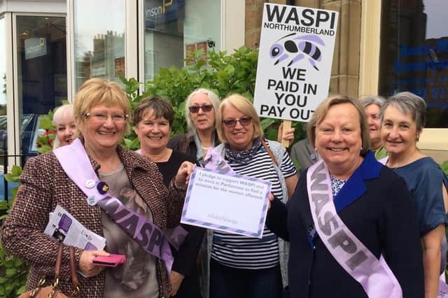 Members of the Berwick-upon-Tweed WASPI group pictured in 2017.