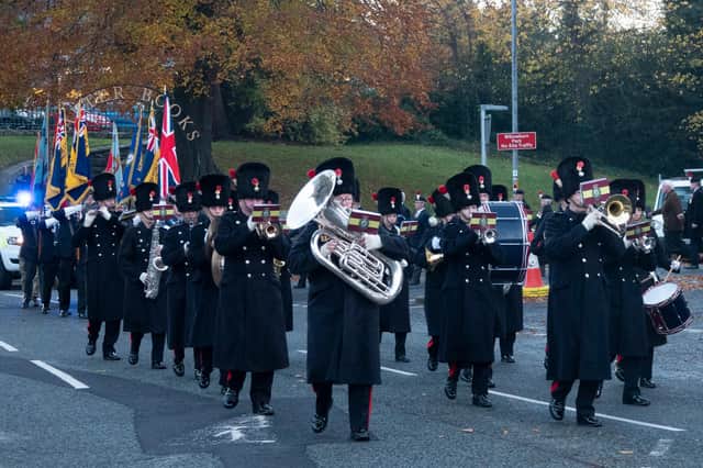 The Fusiliers Band at the Alnwick Remembrance parade. Picture: Jane Coltman