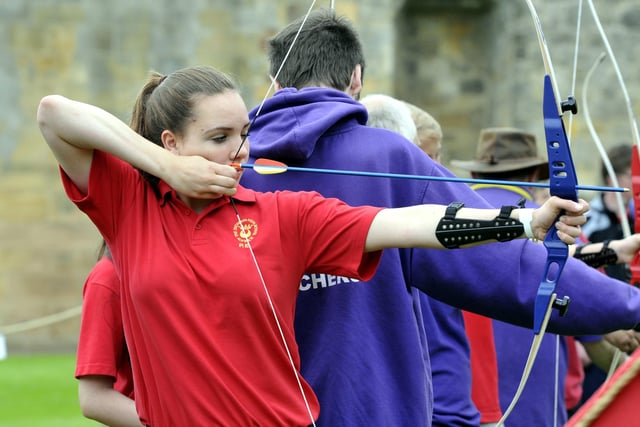 A Duchess's High pupil tries archery.