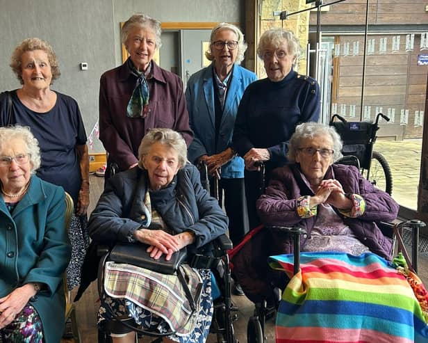 Front row: Helen Longfield, Valerie Steele, Audrey Marks. Back row: Joyce McDougle, Lorna Teesdale, Eva Thompson, Anne Walton. Picture: Alnwick Castle
