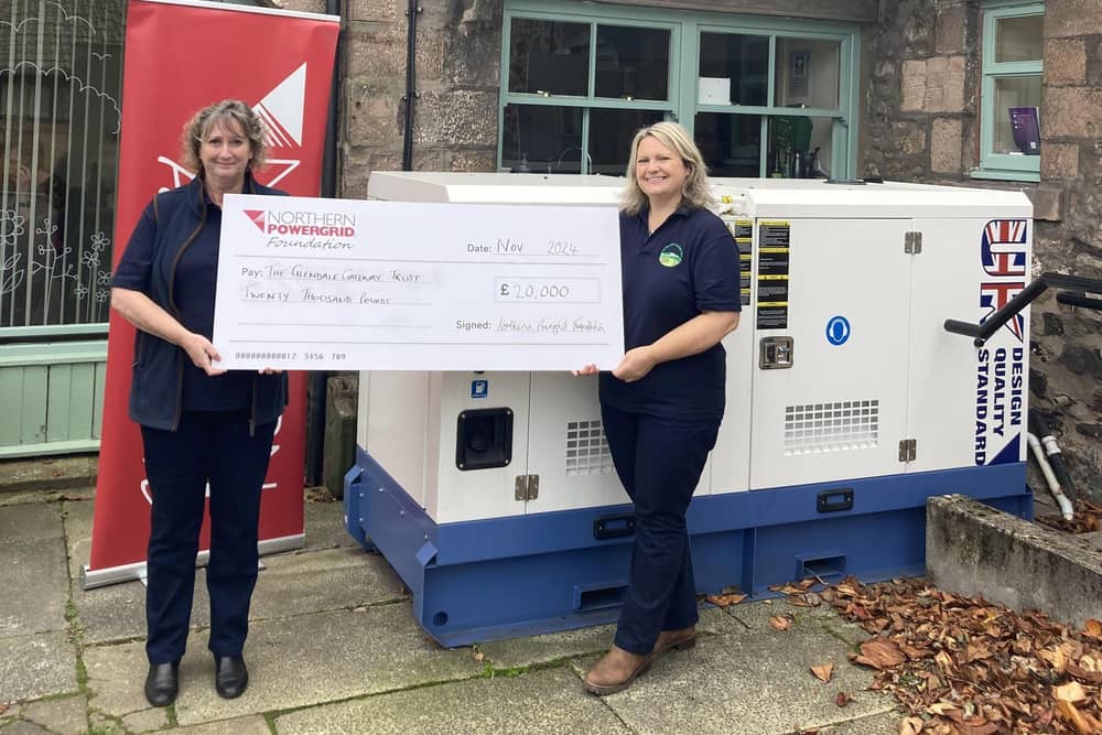 The Cheviot Centre in Wooler has a new generator thanks to a £20,000 grant from Northern Powergrid Foundation.