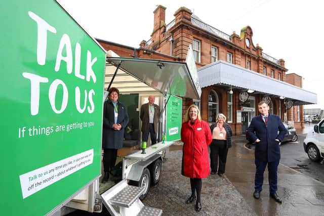 The launch of a new partnership between LNER and Samaritans at Berwick station. Picture: LNER