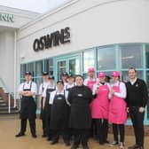 The staff of Cones and Oswin's outside the fish and chip shop. (Photo by The Inn Collection Group)