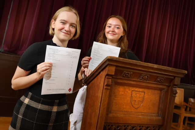 Talented public speakers Arwen Jenkins and Imogen Golding-Douglass collected a raft of exceptional GCSE grades at Dame Allan’s Schools.
