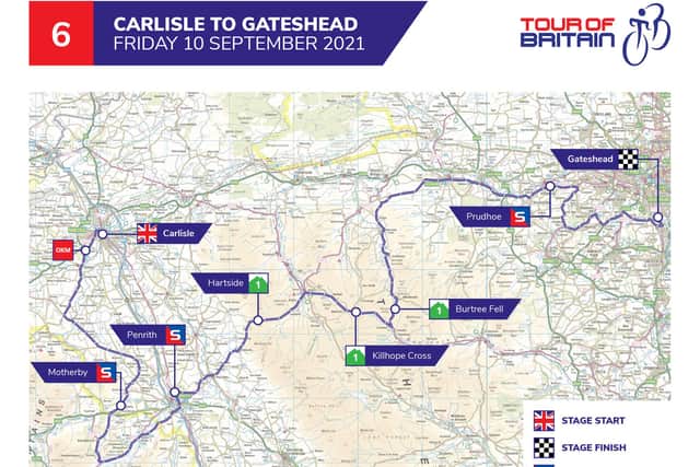 Stage 6 from Carlisle to Gateshead.