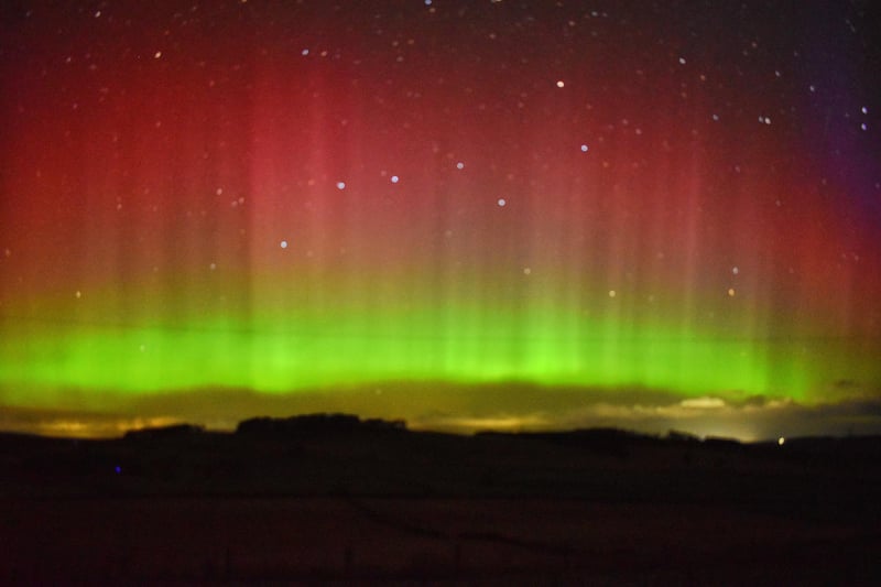 The northern lights seen at 2.30am from Kypie Farm.