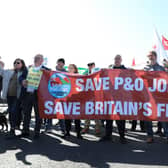 Protests took place after P&O Ferries sacked its entire UK crew last week.