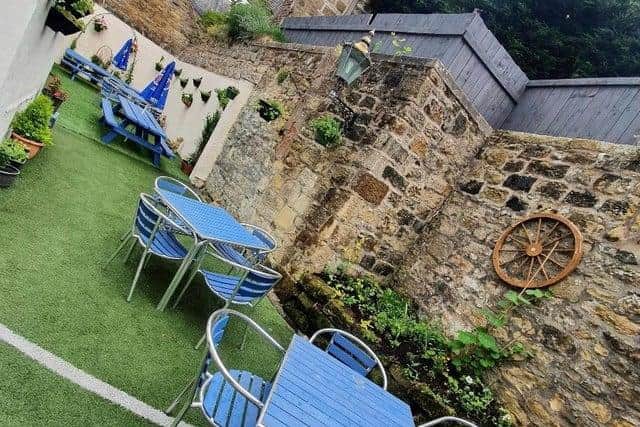 The Blue Bell Inn's new beer garden, Alnwick.