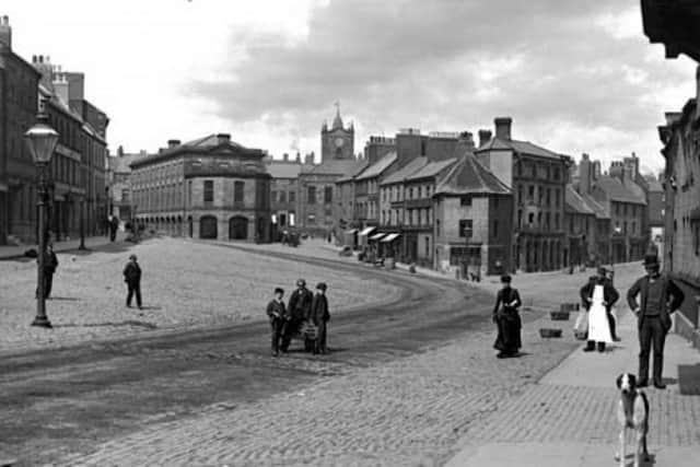 Bondgate Within, Alnwick, taken in the late 1880s prior to the building of Robertsons Pant.