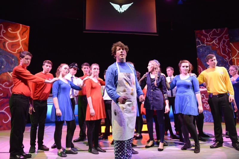 Duchess's High School pupils perform Return To The Forbidden Planet at Alnwick Playhouse. Pictured is Harry Brierley as Cookie and other members of the cast.