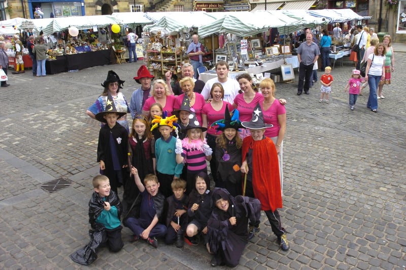 The organising party and children in fancy dress at the 2007 New Alnwick Fair.