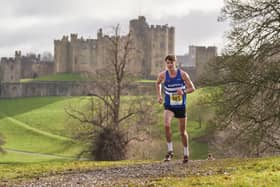 Morpeth Harrier Thomas Prentice won the Men's race at the NEHL meeting held at Alnwick Pastures. Picture: Stuart Whitman Photography.