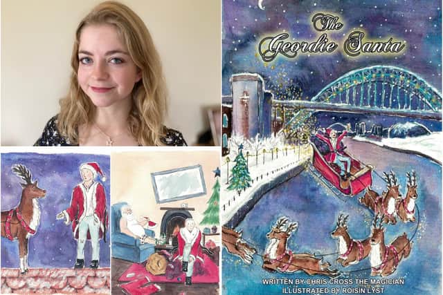 The Geordie Santa, written by Chris Cross and illustrated by Róisín Lyst.