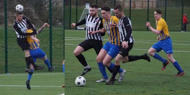 Action from Spittal’s home game against Lauder in the Border Amateur League.
