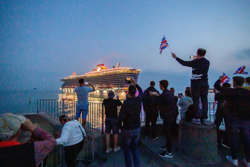 Union flags were waved to mark the departure