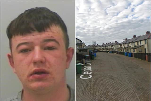 Ross Renforth was jailed for assaulting a man on Cedar Grove in Alnwick.