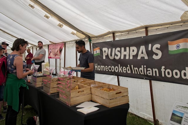 Indian food stall in the main tent.