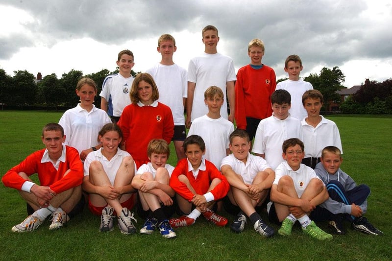 Sports aces at Duke's Middle School, Alnwick, in July 2003.