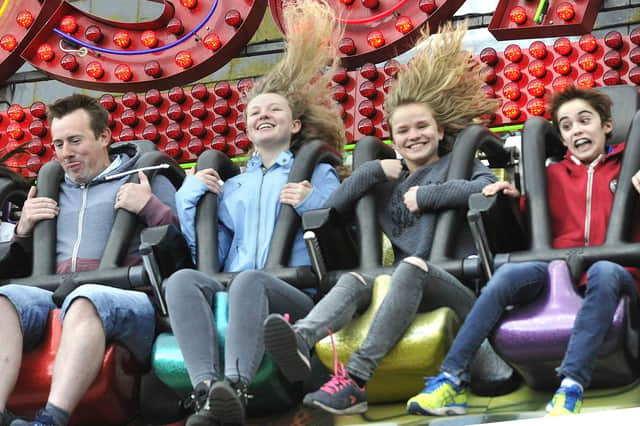 Enjoying one of the funfair rides at a previous Morpeth Fair Day. Picture by Jane Coltman.