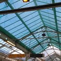 Roof repairs at Whitley Bay Metro station. (Photo by Nexus)