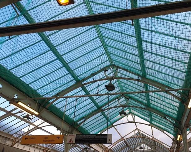 Roof repairs at Whitley Bay Metro station. (Photo by Nexus)