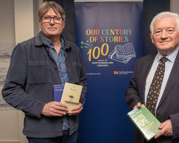 Councillor Jeff Watson (right) with Poet Laureate Simon Armitage (left). Picture: Kate Buckingham Photography.