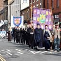 A section of the 2023 Gathering procession.