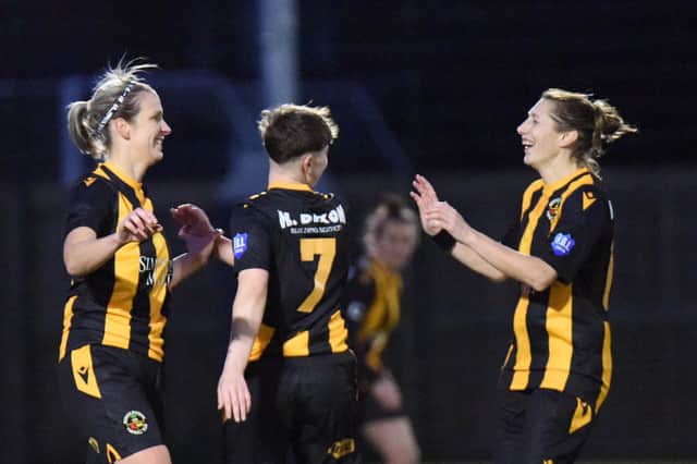 It was all smiles for Berwick Rangers Women in the League Cup. Picture: Ian Runciman.