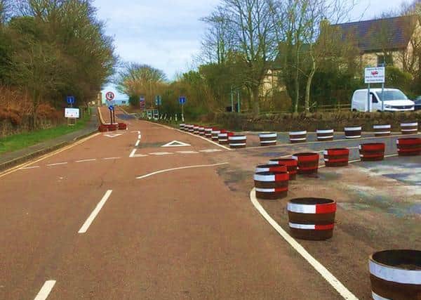 An experimental new road layout has been introduced in Craster.