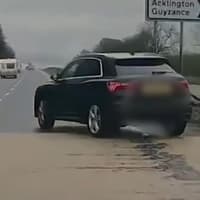 Dashcam footage shows shocking near misses on A1 in Northumberland