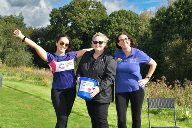 From L-R: Molly Day, Fiona Murray and Hanna Sheppard at the Cancer Research UK Charity Golf Day
