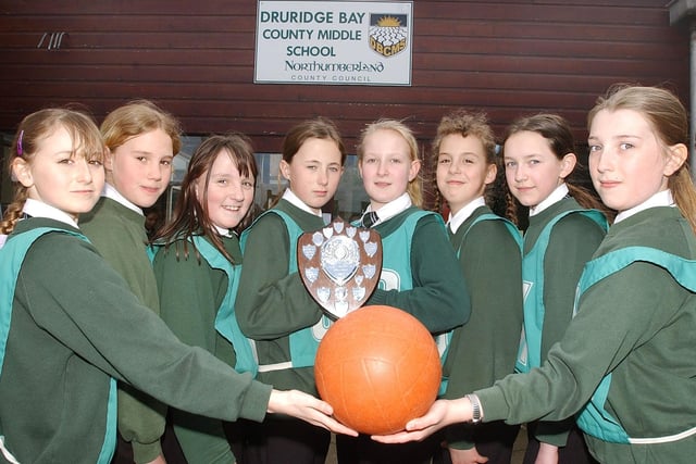 Druridge Bay Middle School netball teams.