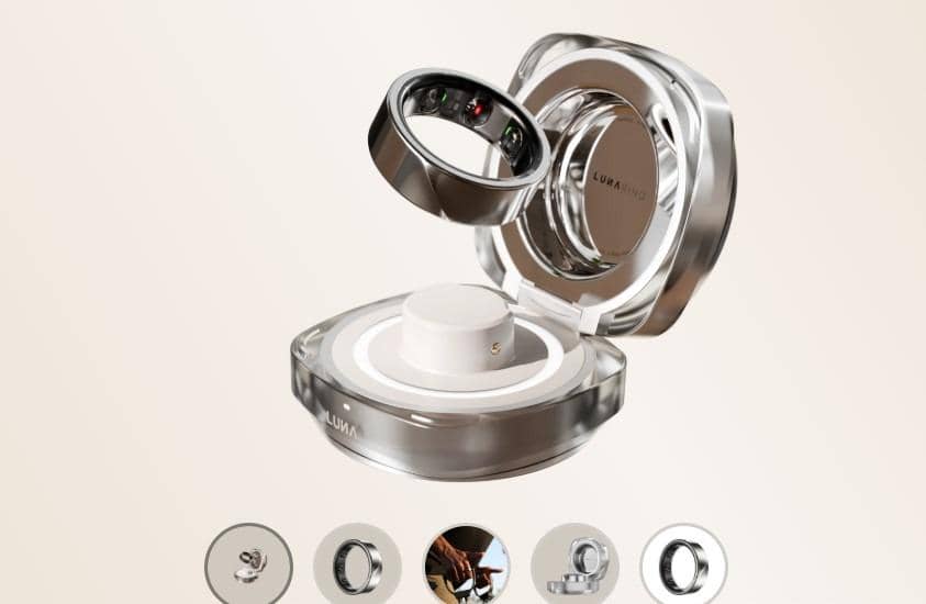 Luna 2.0 smart ring with surge charger.