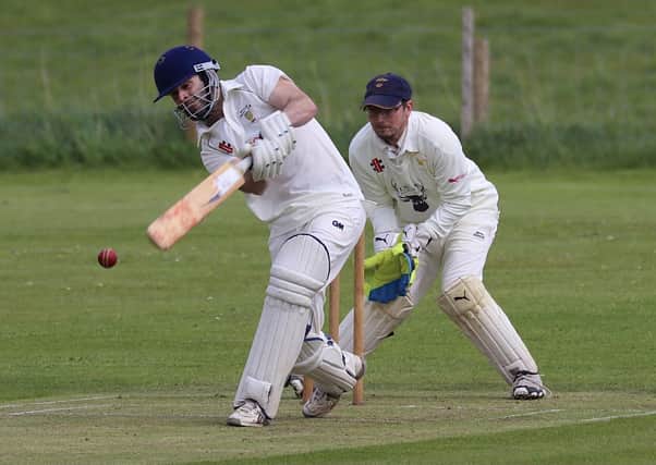 Action from the game between Wooler and Bomarsund 2nds in Division 6 North, which was eventually abandoned due to rain.