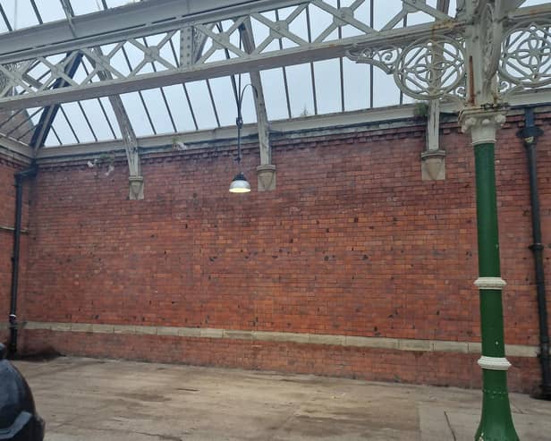 The mural has been removed from Tynemouth station by North Tyneside Council following a credible threat to its safety. (Photo by LDRS)