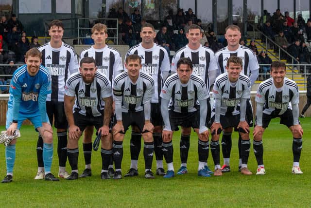 Ashington's line-up in the 3-1 win against Beverley Town. Picture: Ian Brodie