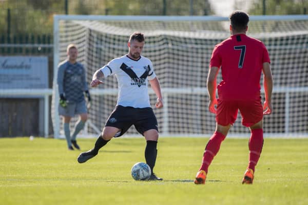 Ashington's Darren Lough was on the scoresheet against Redcar. Picture: Ian Brodie