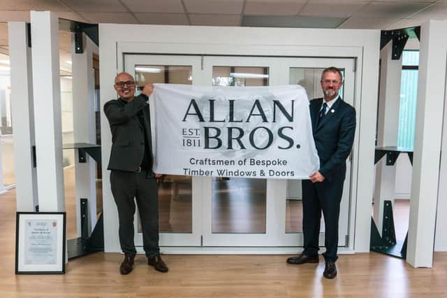 Allan Brothers managing director Morten Bach Valsted, left, with Martin Brown, director of the Guild of Master Craftsmen.
