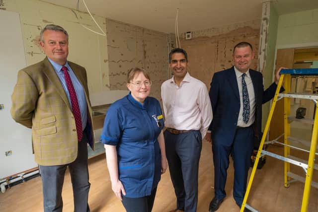 Simon Fitton, dirctor of Rothbury Cottage Care, Jeanette Milne Northumbria Healthcare chief community matron, Dr Paul Paes, community buiness unit director and Nigel Dawson, director at Rothbury Cottage Care.