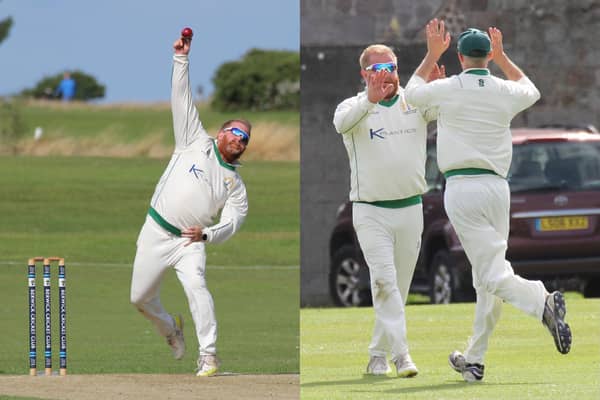 Ashington Rugby 1sts in action at Berwick and celebrating a wicket in their top of the table clash.
