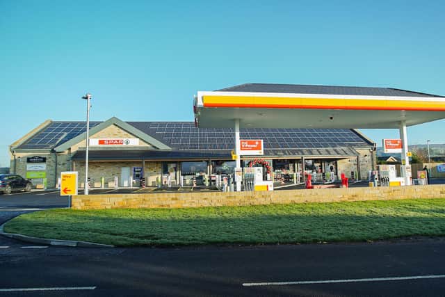 The new SPAR and Shell forecourt in Thropton.