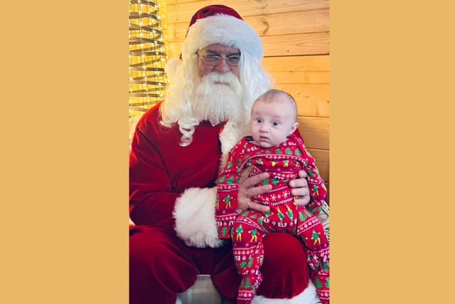 Jett Blaikie, age 9 weeks old, has some questions for Santa ... including what snack he would like on Christmas Eve.
