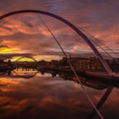 Tyne Sunset, one of the images in Glyn Trueman’s Audio Visual presentation.