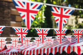 British flags will drape over the heads of party-goers as the Queen celebrates 70 years on the throne.