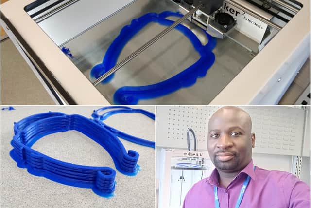 Electrical engineering lecturer Freeman Thondhlana has been working around the clock to manufacture PPE after the college offered use of its 3D printers to Northumberland County Council.