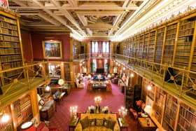 The library at Alnwick Castle.