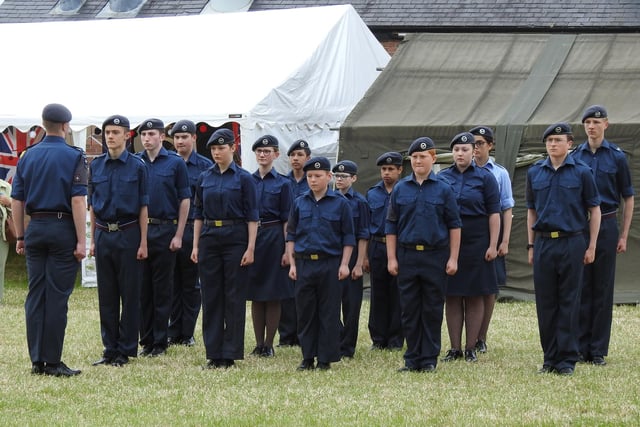 Air cadets attended the event.