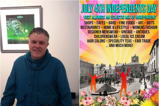 Gavin Penn of Alnwick Chamber of Trade is helping to promote Independents Day on July 4.