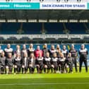 Alnwick Ladies pictured on the pitch at Elland Road.